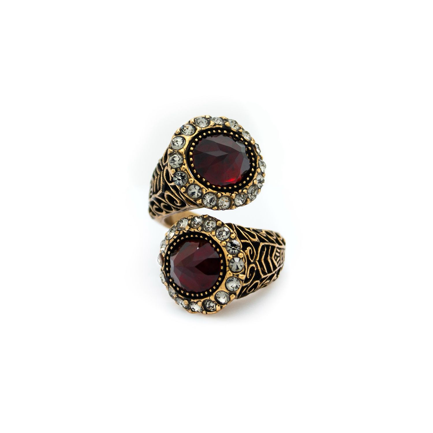 Anello contrariè due ovali Anello contrariè due ovali