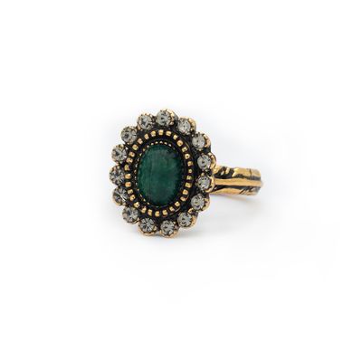 Anello fiore ovale