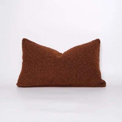 Boucle Lumbar Auburn Pillow Cover 12&quot; x 20&quot;