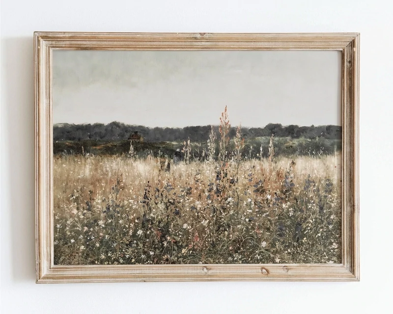Country Flower Field Print  18x24