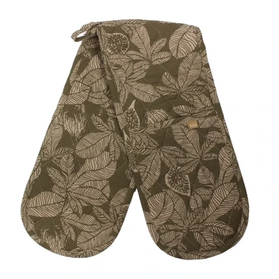 Fig Tree Double Oven Glove - Burnt Olive