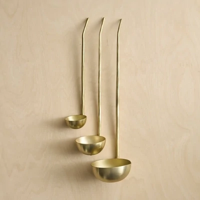 Forge Brass Ladles Assorted Set of 3