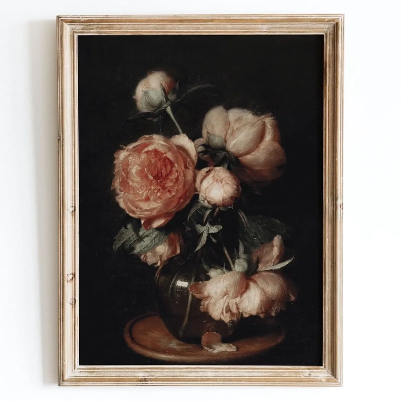 Flowers in Vase Still Life Print 16x20