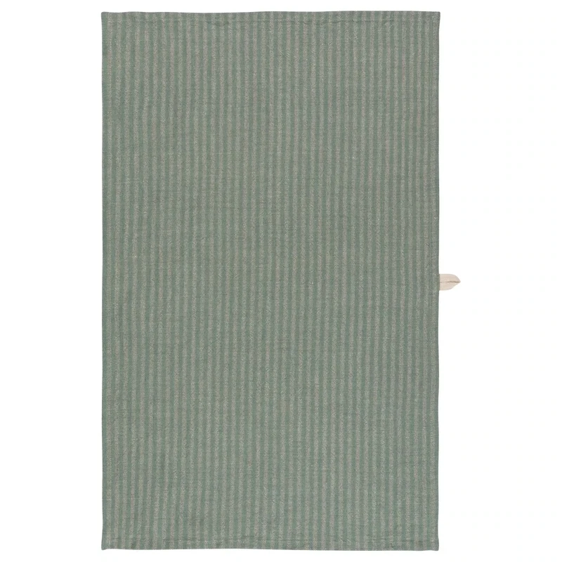 Jade Stripe Linen/Cotton Dishtowel
