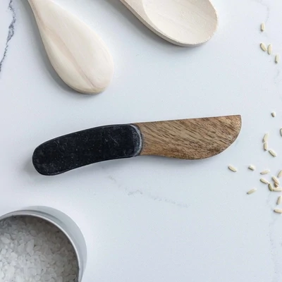 Marble &amp; Wood Spreader Knife