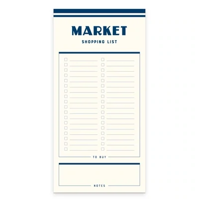 Market Shopping List Retro
