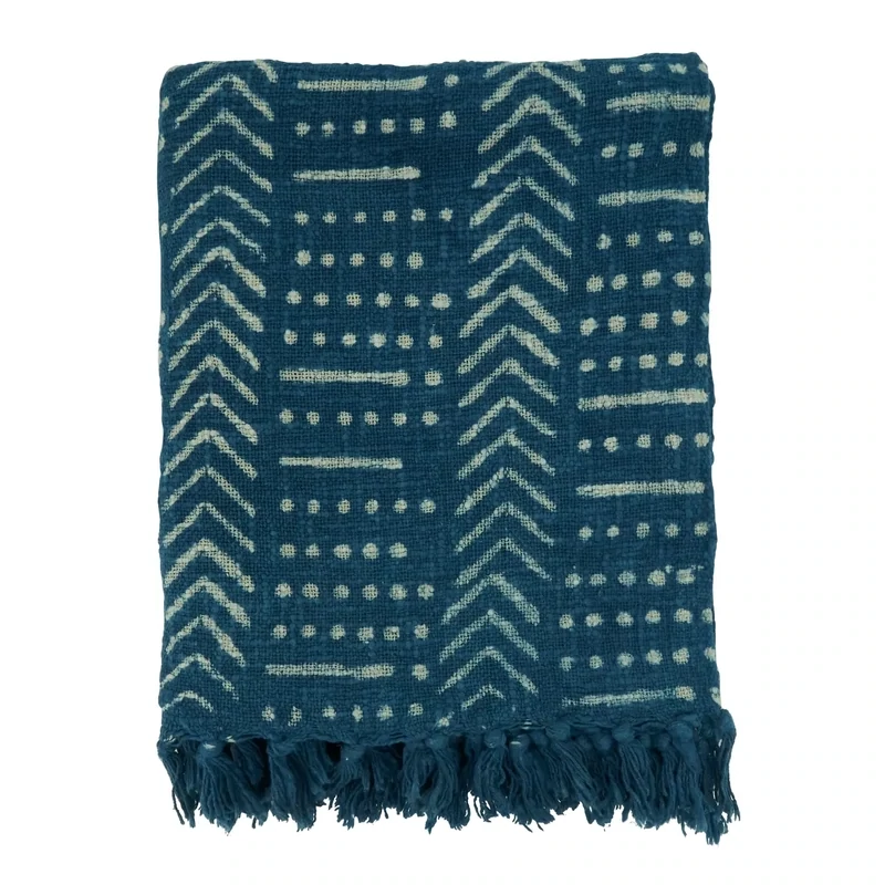 Mudcloth Throw Indigo