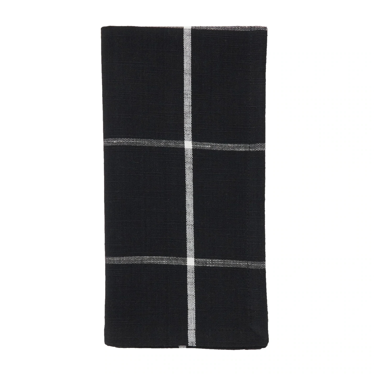Plaid Napkin- Black