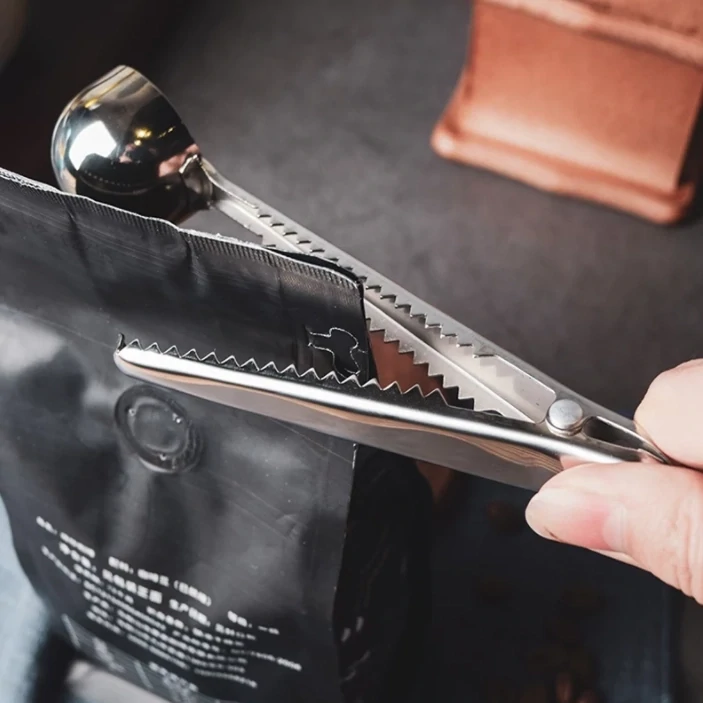 Coffee Spoon &amp; Bag Clip- Silver