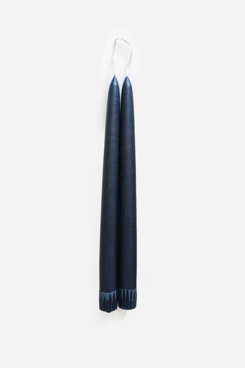 Taper Candle Pair 11&quot; Slate Blue