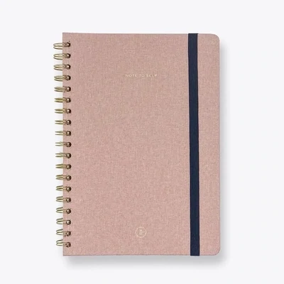 Pink Linen Note to Self Journal