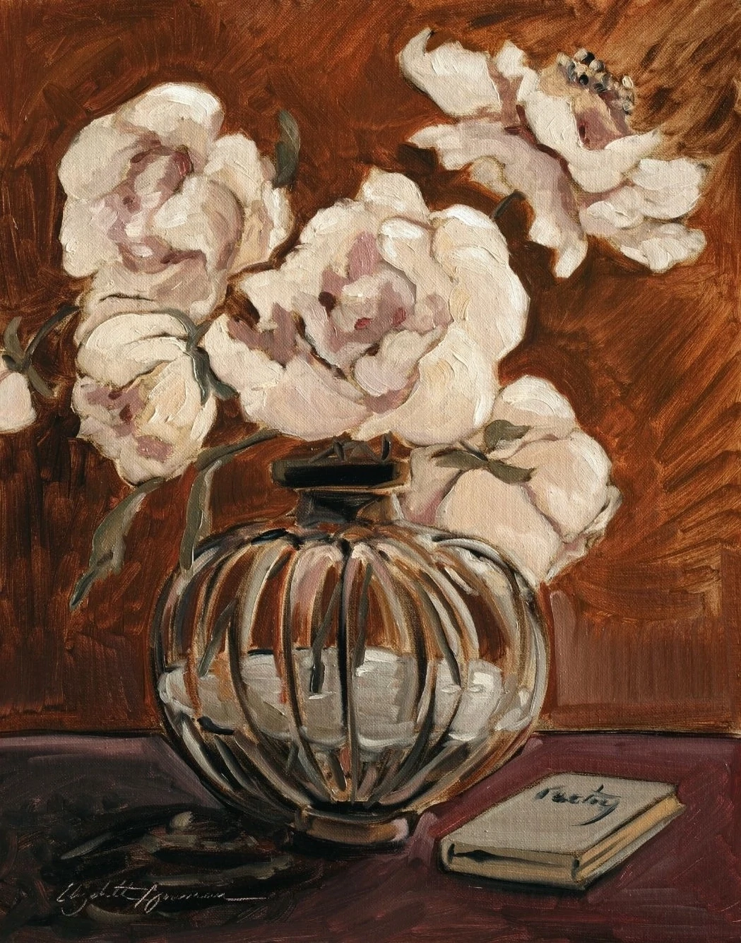 Peonies &amp; Poetry Print 8x10