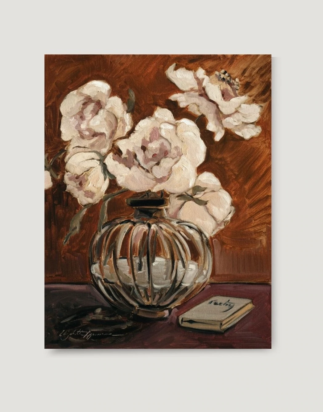 Poppies &amp; Dogwood Print 8x10