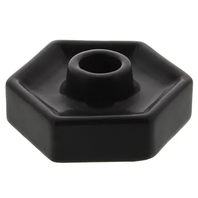 Hexagon Ceramic Taper Holder - Matte Black