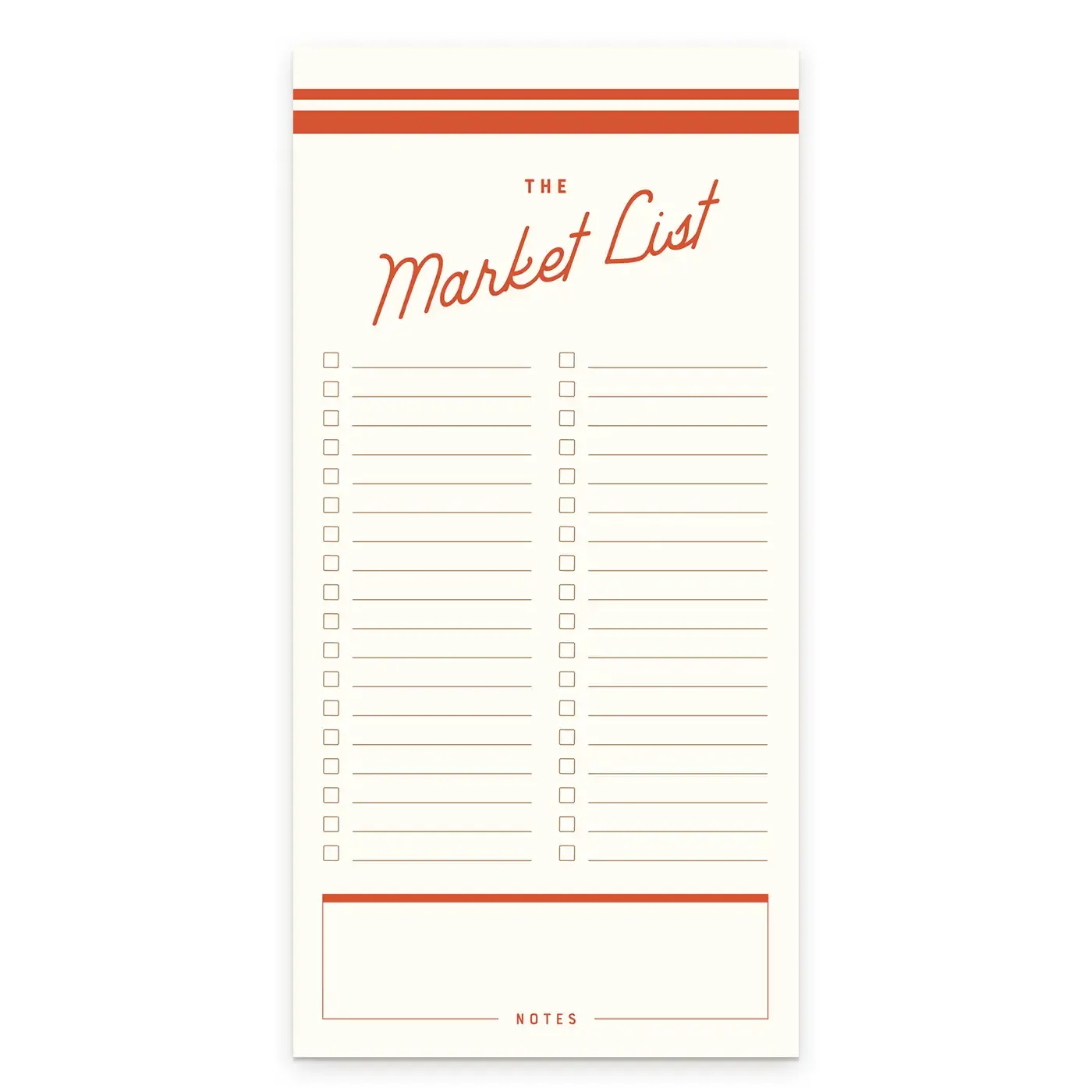 Market Shopping List Retro