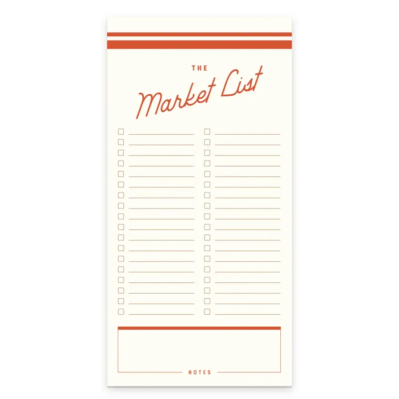 Market Shopping List Retro