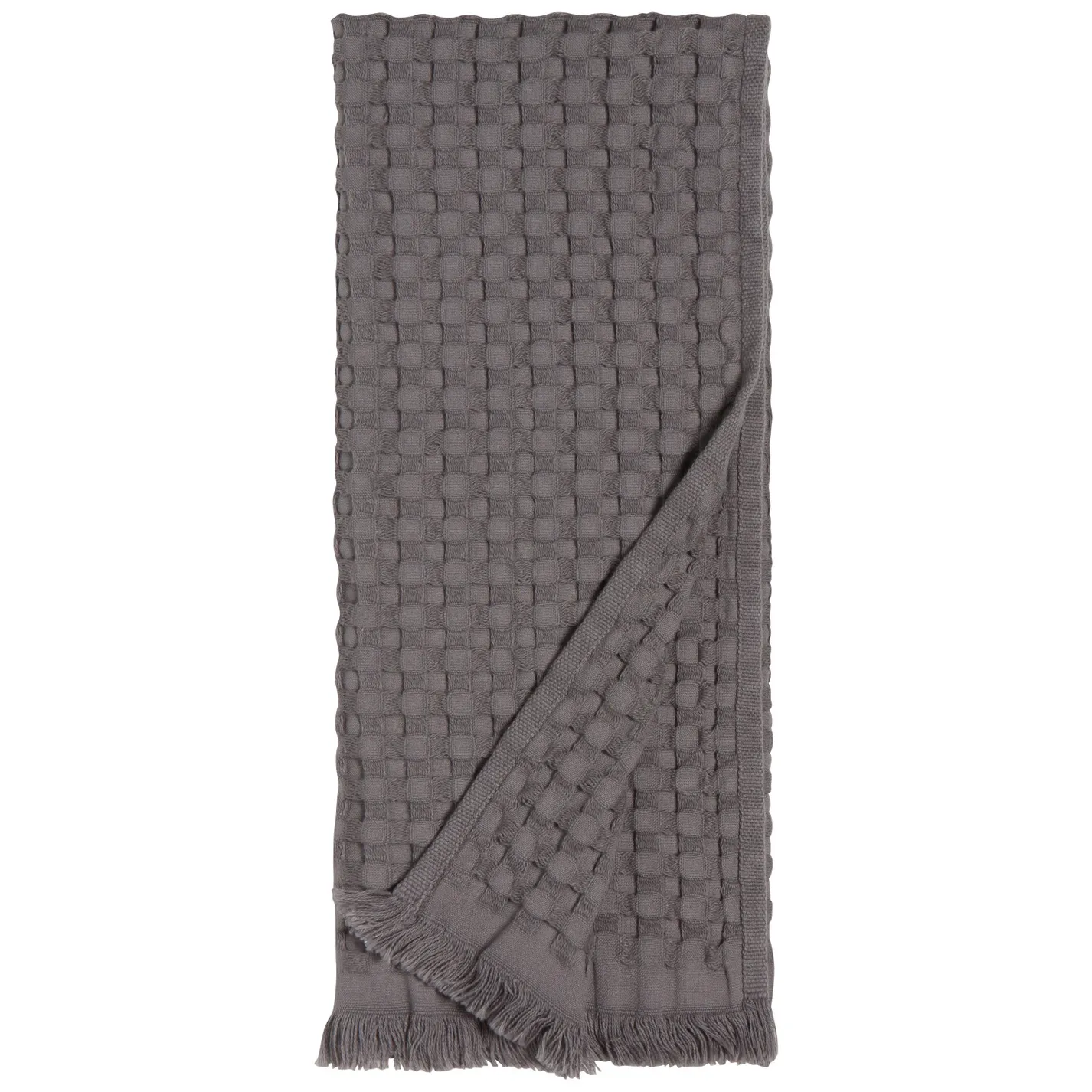 Waffle Knit Organic Hand Towel - Charcoal