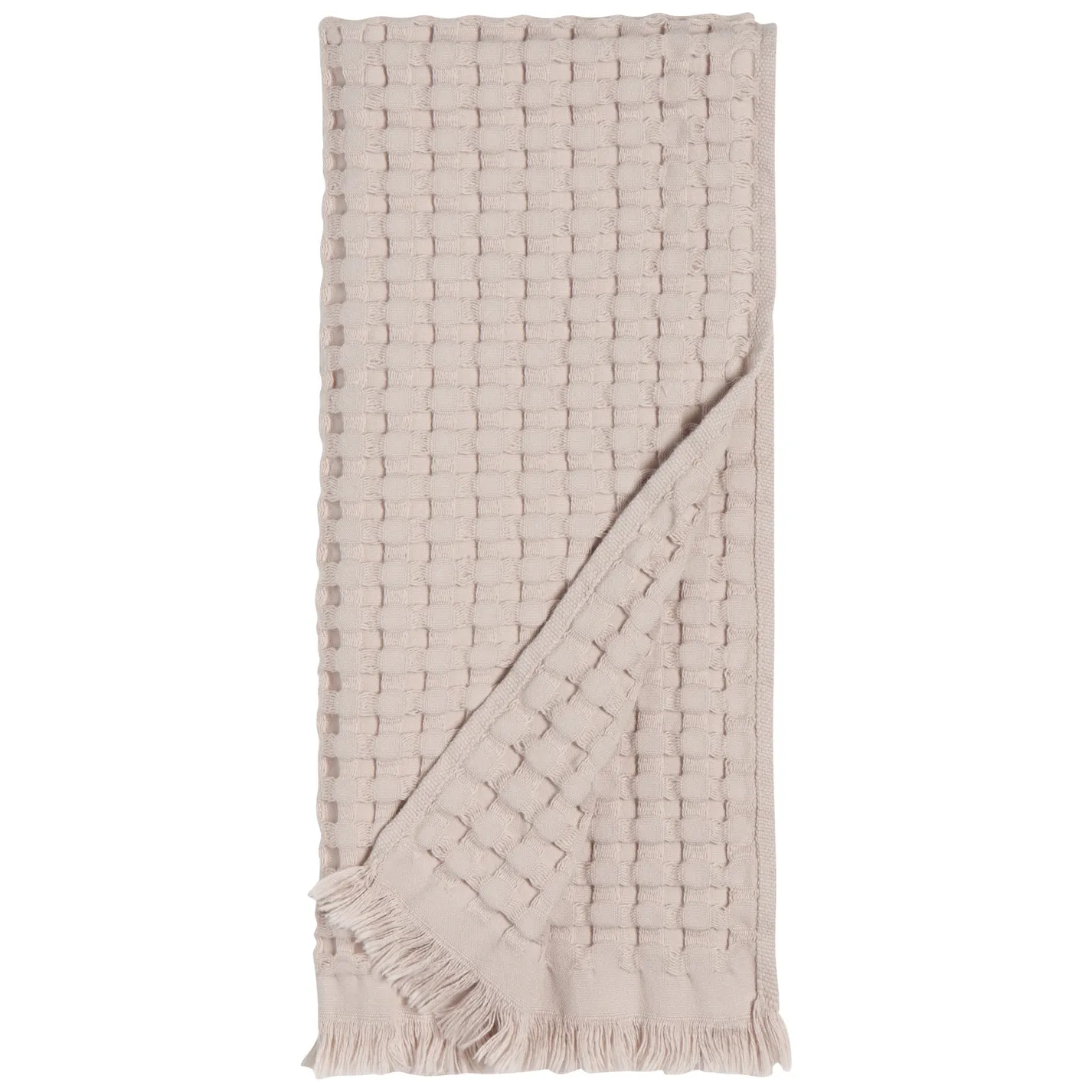 Waffle Knit Organic Hand Towel - Stone