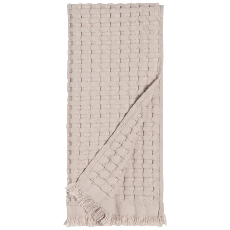 Waffle Knit Organic Hand Towel - Stone