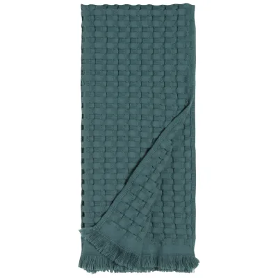 Waffle Knit Organic Hand Towel - Spruce Green