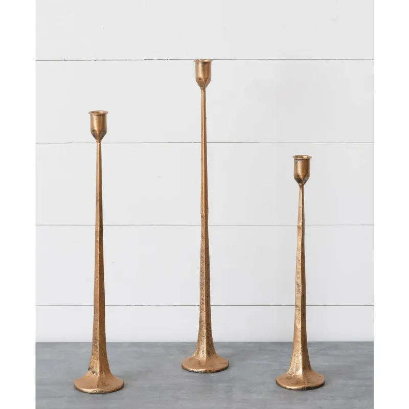 Copper Iron Candle Holder Set/3