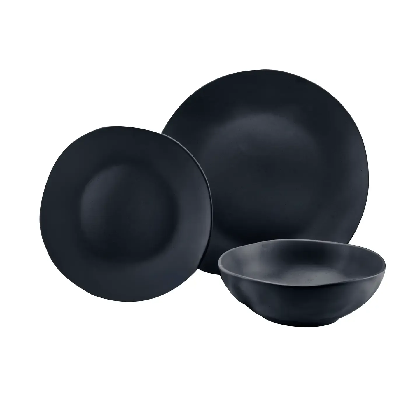 12 Piece Dinnerware Set- Black