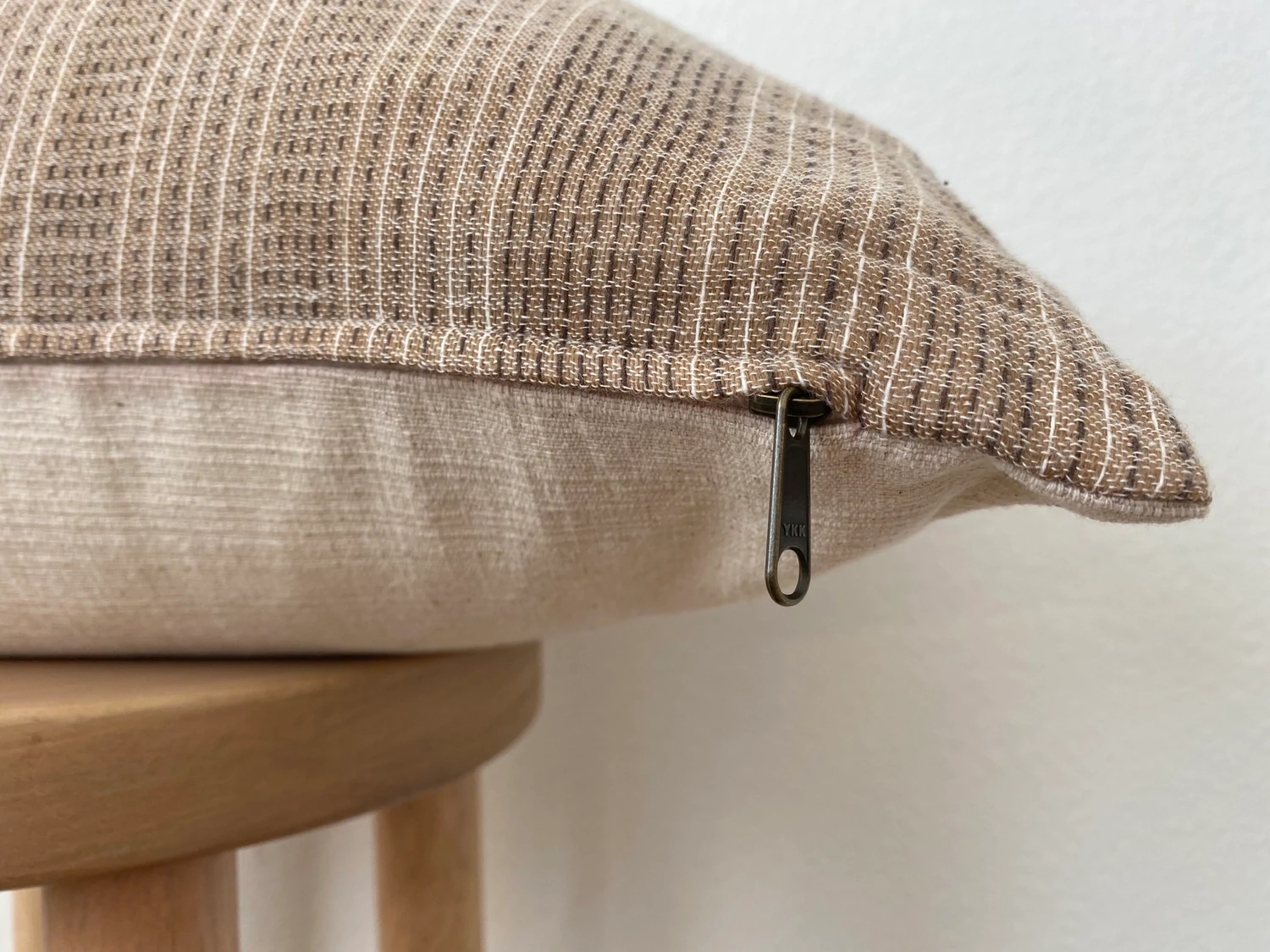 Light Brown Striped Pillow