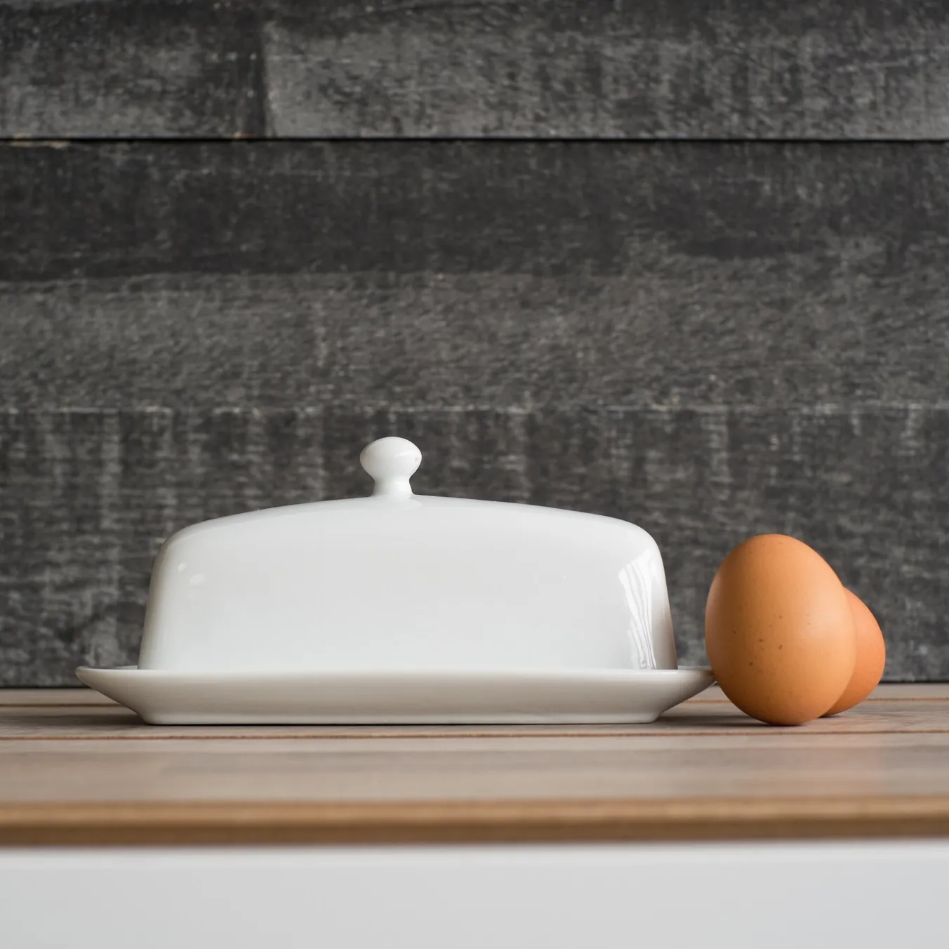 White Ceramic Butter Dish