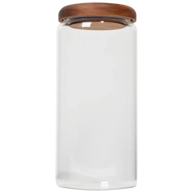 Glass Jar with Wood Lid - 42 oz