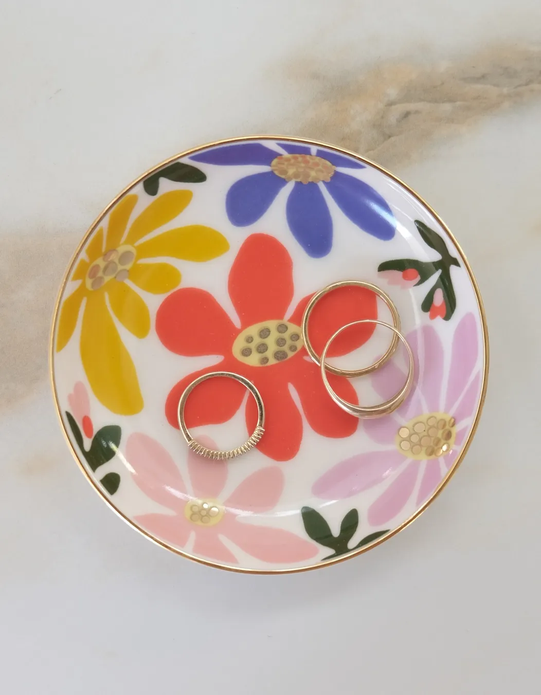 Floral Trinket Dish