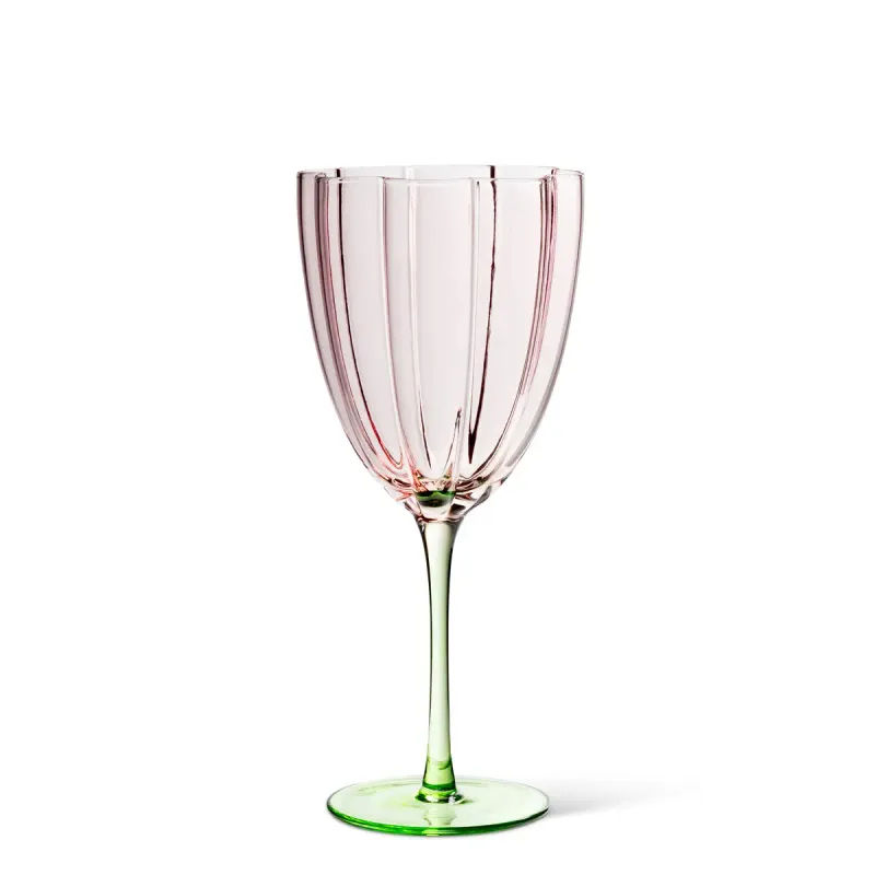 Two Tone Wine Glass - Pink &amp; Green
