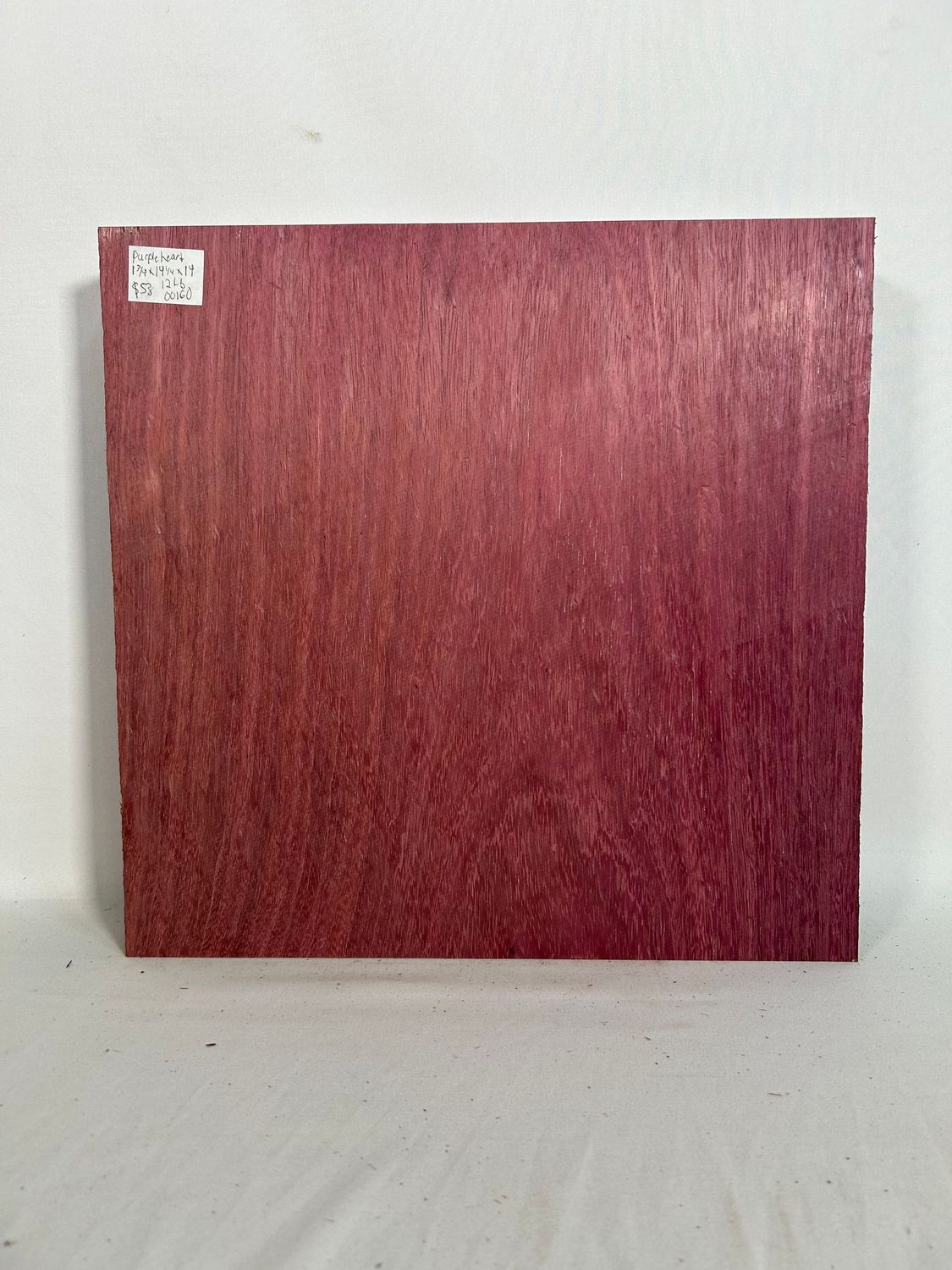 Purpleheart 1 3/4" x 14 1/4" x 14"