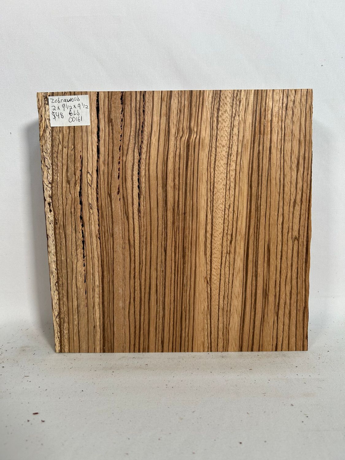 Zebrawood 2" x 9 1/2" x 9 1/2"
