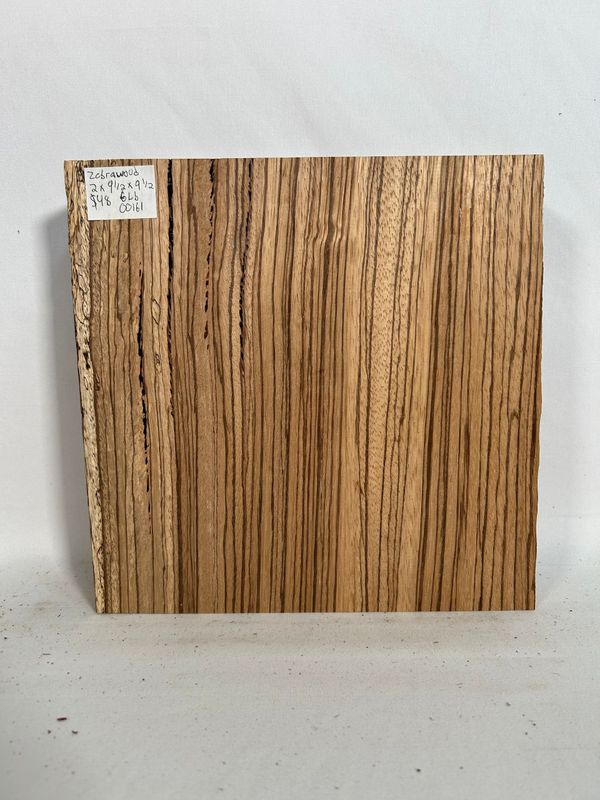 Zebrawood 2" x 9 1/2" x 9 1/2"