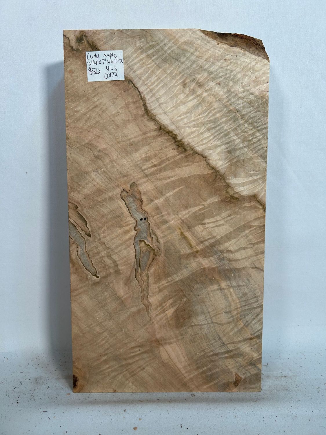 Curly Maple 2 1/4" x 7 1/4" x 13 1/2"
