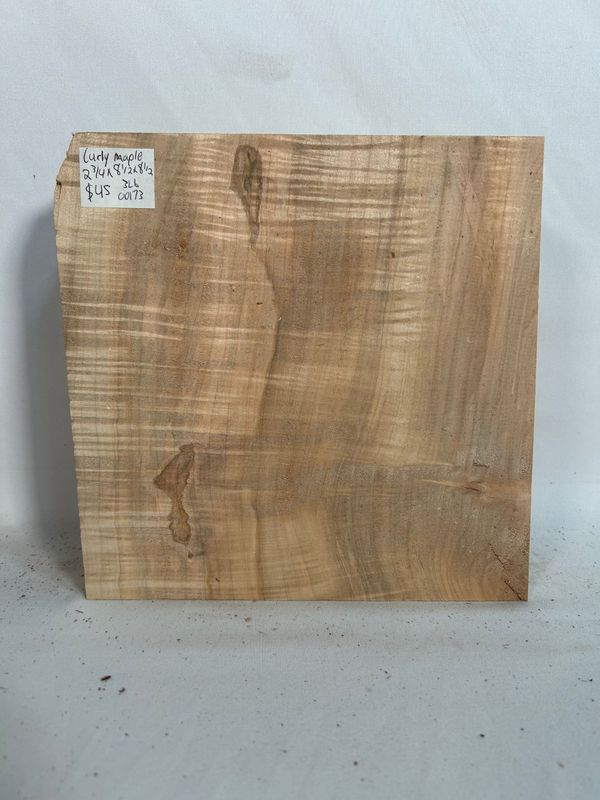 Curly Maple 2 3/4" x 8 1/2" x 8 1/2"