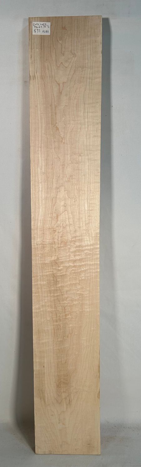 Curly Maple 7/8" x 6" c 38 1/2"