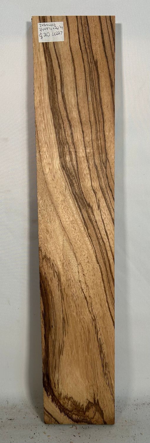 Zebrawood 3/4" x 4 1/2" x 22 3/4"