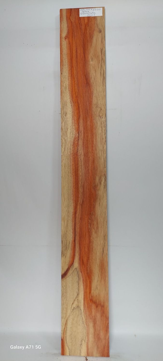 Candy Cane Padauk 5.1/2"x43"x5/8"
