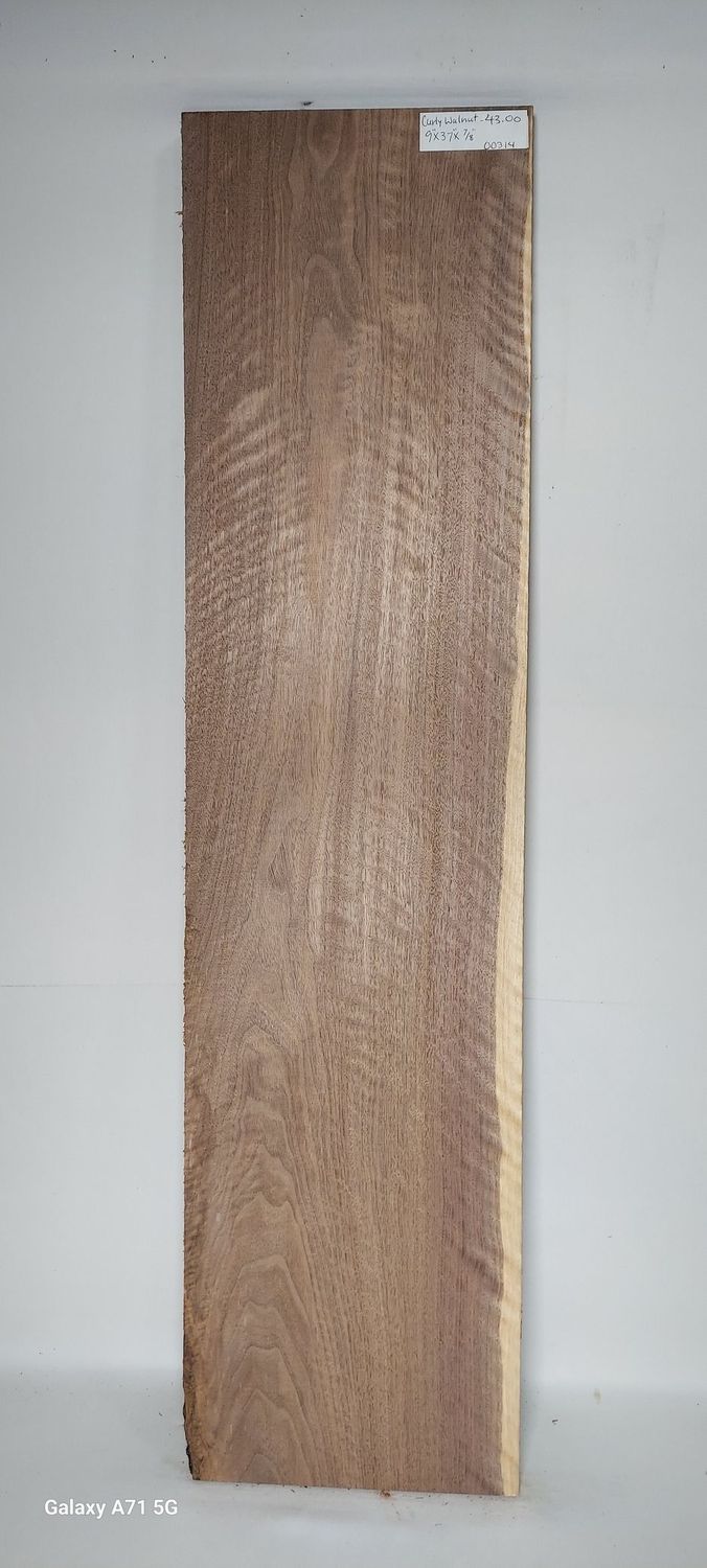 Curly Walnut 9"X37"X7/8"