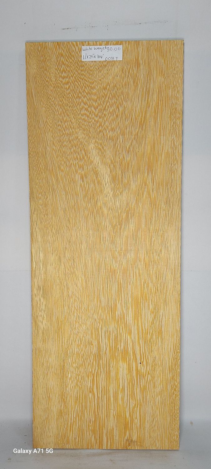 White Wenge 11"x29"x3/4"