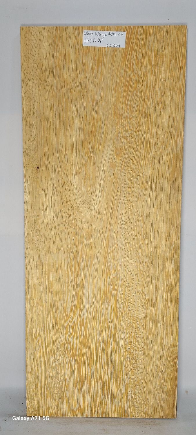 White Wenge 11"x27"x7/8"