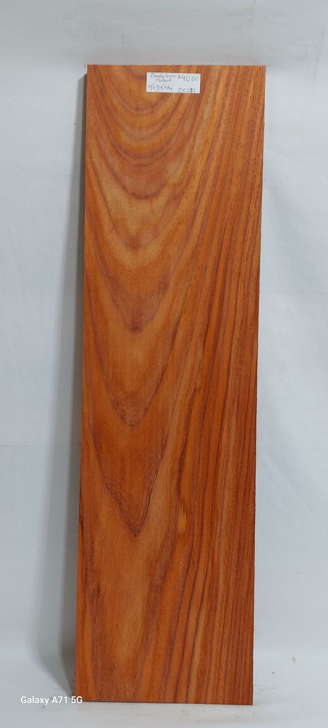 Candy Cane Padauk  9"x34"x3/4"