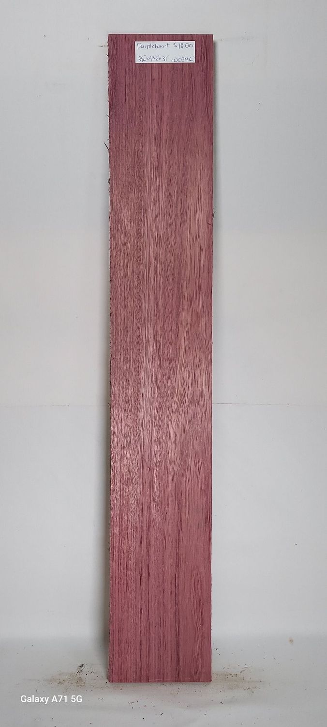 Purpleheart 15/16"x4.1/2"x31"