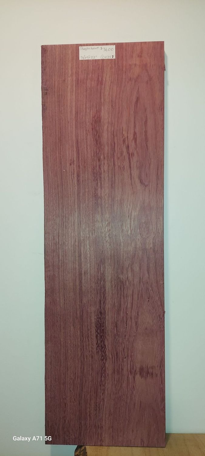 Purpleheart 7/8"x9"x32"