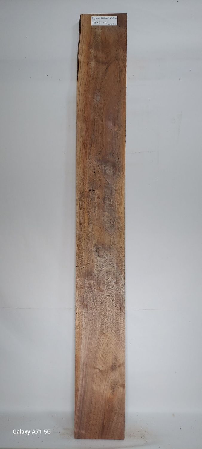 Figured Walnut 1.1/8"x5"x45"