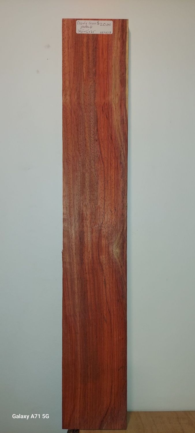 Candy Cane Padauk 3/4"x5"x31"