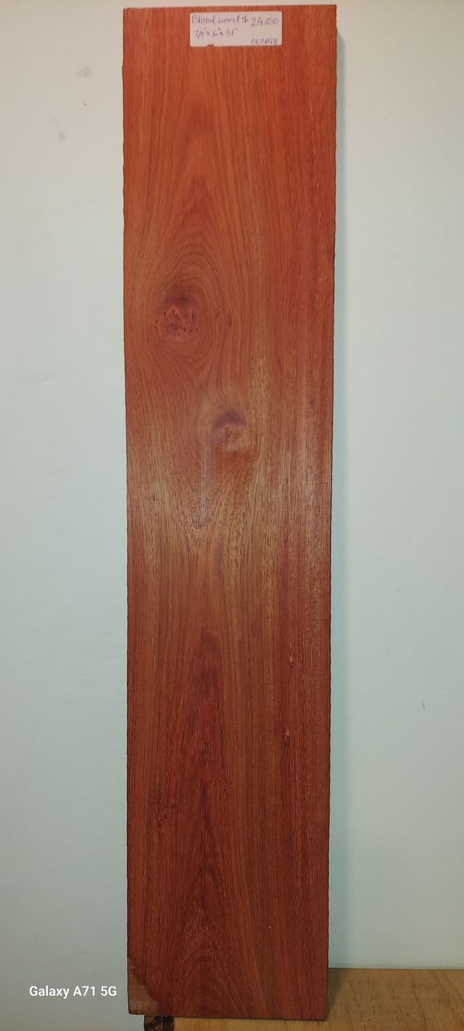 Bloodwood 7/8"x6"x31"