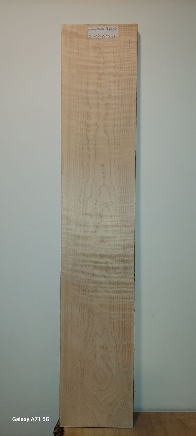 Curly Maple 7/8"x6,1/2"x35"