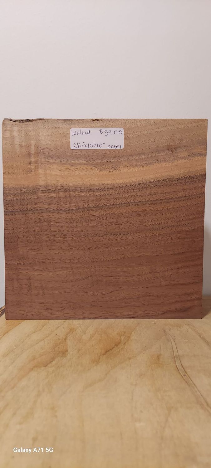 Walnut 2.25"x10"x10"